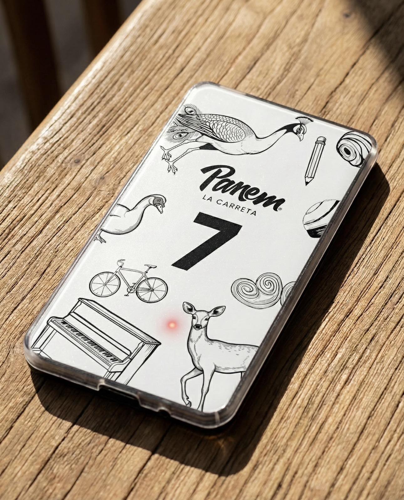 Phone wallpaper applying the Panem week-numbered illustration system